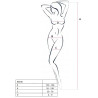 Passion - Femme Bs038 Bodystocking Blanc Taille Unique